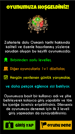 Osmanlı Oyunları - Osmanlı Tarihi Bilgi Yarışması Screenshot 3