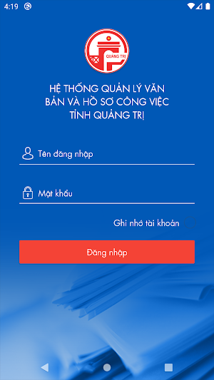 Quản lí văn bản điều hành - HSCV - Quảng Trị Screenshot 0