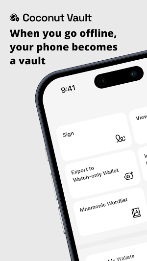 Coconut Vault: Bitcoin Signer Screenshot 0