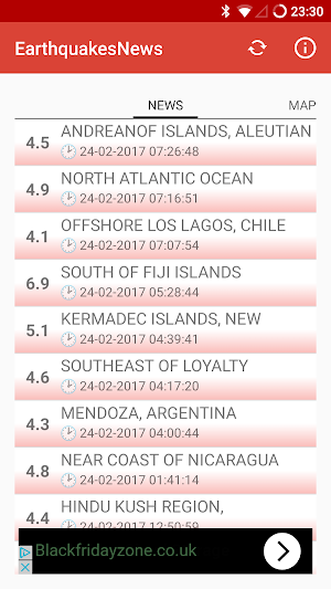 Earthquake News Screenshot 0