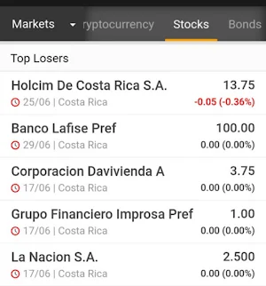 Costa Rica Stock Exchange_Live Screenshot 3