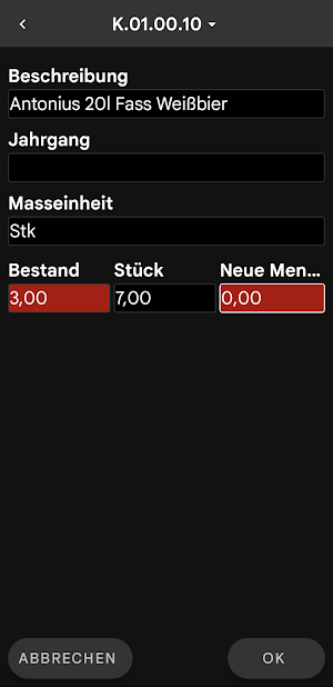 Winestore Picking Screenshot 2
