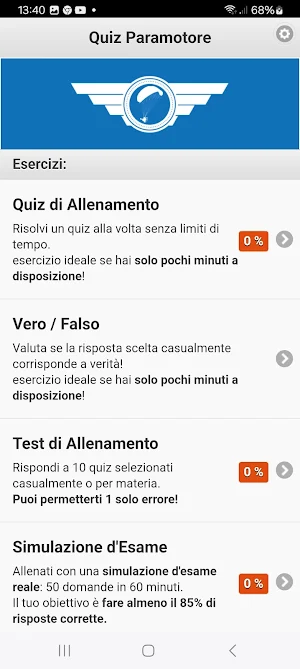 Quiz Paramotore Screenshot 0