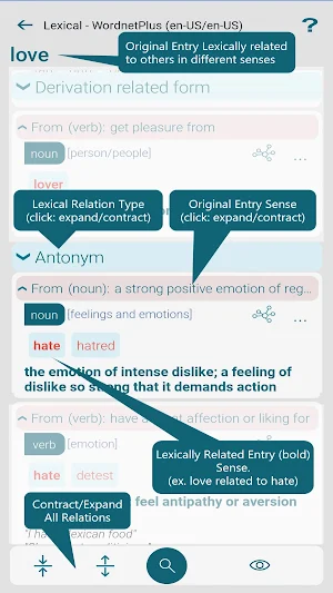 English Dictionary Wordnet+ Screenshot 3