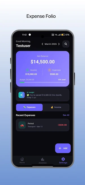 Expense Folio: Expense tracker Screenshot 0