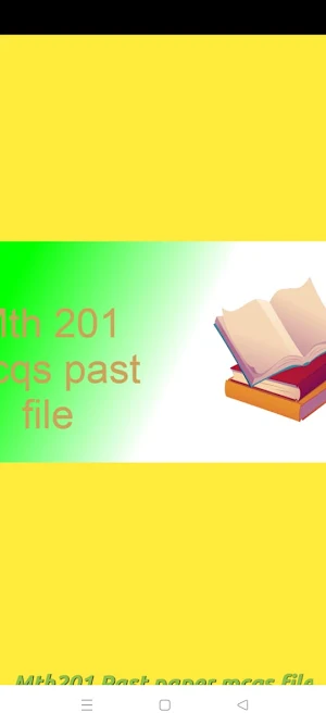 Mth201 Past paper mcqs file Screenshot 1
