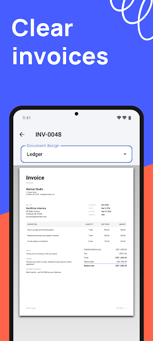 Invoice Maker Manager On Fly Screenshot 0