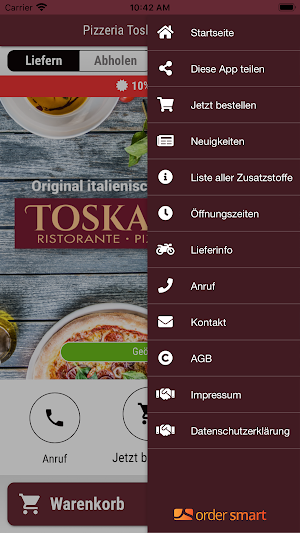 Pizzeria Toskana Deizisau Screenshot 2