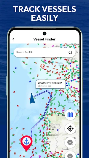 MarineRed Traffic Ship Tracker Screenshot 1
