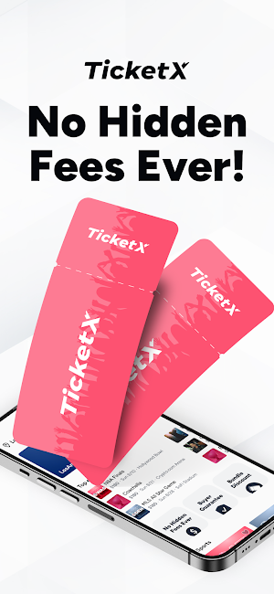 TicketX: No Hidden Fee Tickets Screenshot 0