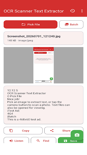 OCR Scanner Text Extractor Screenshot 0