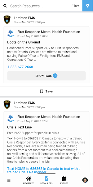 Lambton EMS PeerConnect Screenshot 2