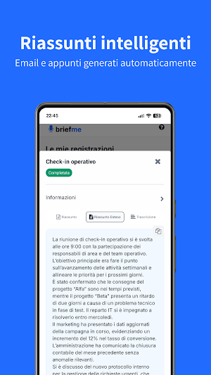 BriefMe: Trascrivi con AI Screenshot 2