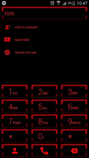 Theme for ExDialer Neon Red Screenshot 2