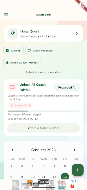 Health Diary Screenshot 0
