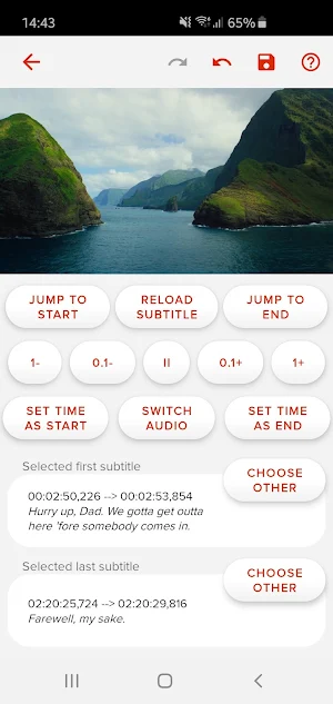 Android Subtitle Editor Screenshot 1