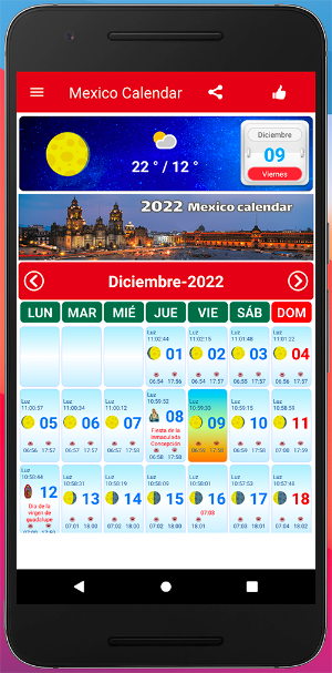 Mexico Calendario 2022 Screenshot 1