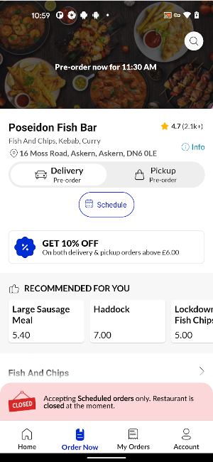 Poseidon Fish Bar Screenshot 2