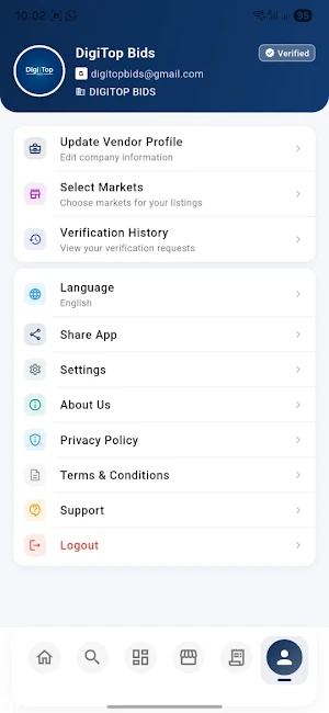 Digitop Bids Screenshot 2
