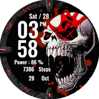 Skull Red Watchface Wear Os