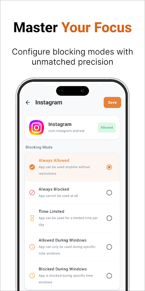 Be Focused: App, Site Blocker Screenshot 1