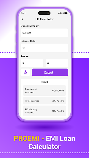 PROEMI - EMI Loan Calculator Screenshot 2