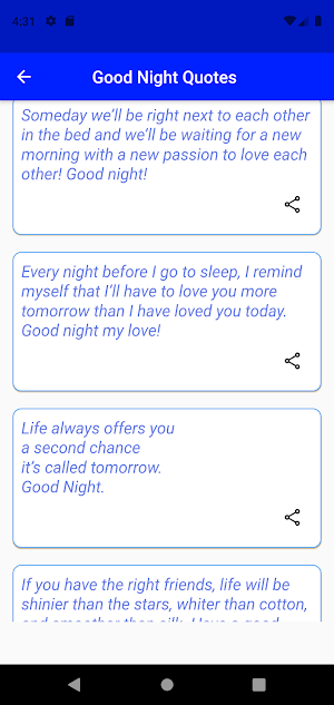 Good Night Status and Wishes Screenshot 0