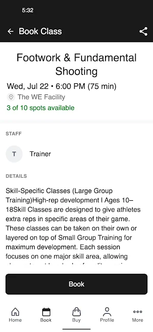 The WE Facility Screenshot 2