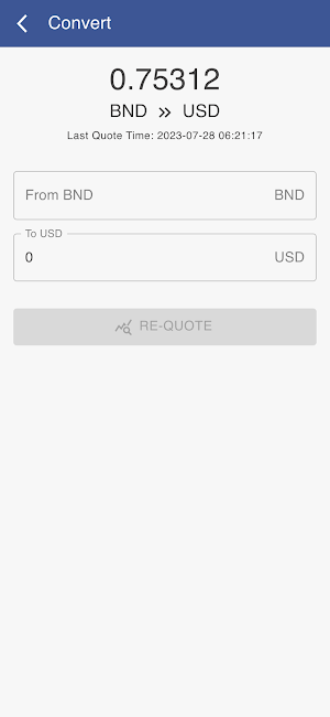 USD to BND Screenshot 3