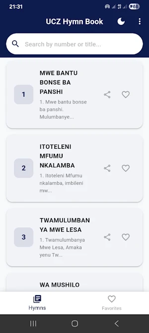 UCZ Hymn Book: Bemba & English Screenshot 0