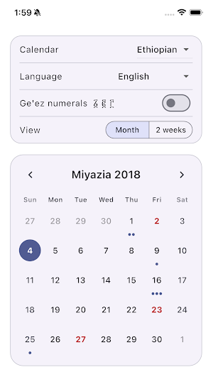 Ethio Calendar Screenshot 3