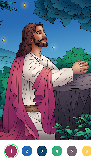 Bible Paint : Color by Number Screenshot 3