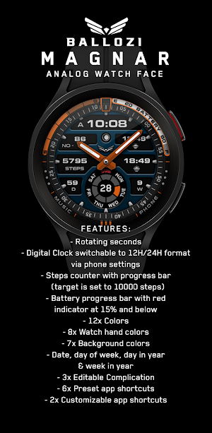 BALLOZI MAGNAR Watch Face Screenshot 1