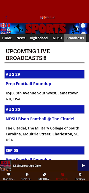 KSJB Sports Screenshot 1