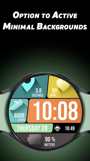 Colorful Tiles 2 - Watch face Screenshot 2