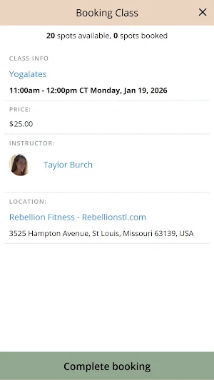 Rebellion Fitness Screenshot 2