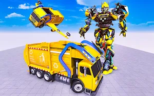 Heavy Garbage Truck Robot Wars: flying robot games Screenshot 0