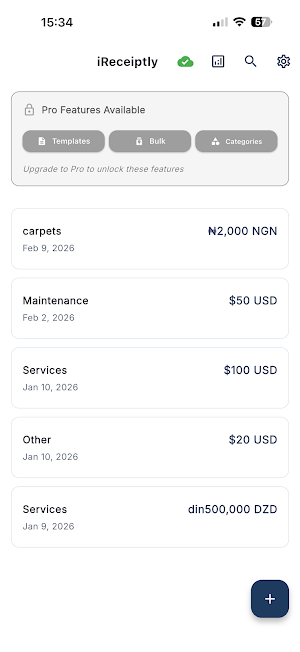 iReceiptly - Payment Records Screenshot 0