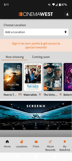 Cinema West Theaters Screenshot 0