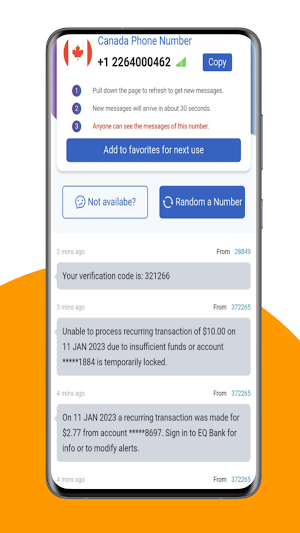 Virtual Number OTP  SMS Verify Screenshot 3