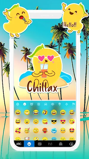 Beach Skyline Keyboard Background Screenshot 2