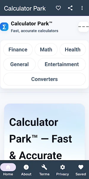 Calculator Park Screenshot 1