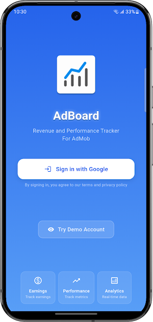 AdBoard: Dashboard For AdMob Screenshot 0