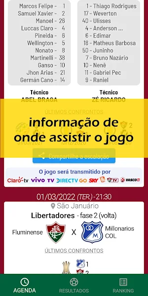 Agenda do Fluzão Screenshot 2