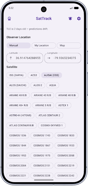 SatTrack: Satellite Passes Screenshot 0