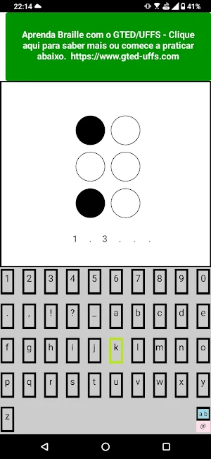 Aprenda Braille  - GTED_UFFS Screenshot 0