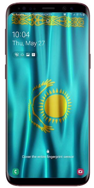 Kazakhstan Flag Waving Live Wallpaper Screenshot 3