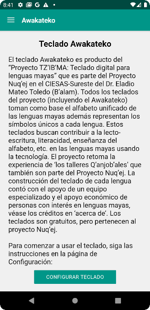 Teclado Awakateko Screenshot 0