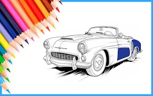 Car colouring game color paint Screenshot 2