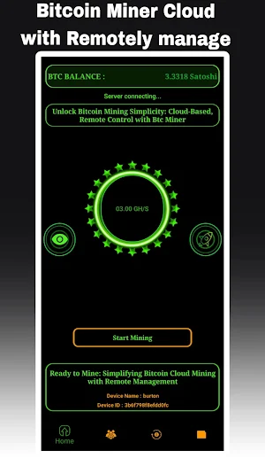 Bitcoin Miner Cloud App Screenshot 0